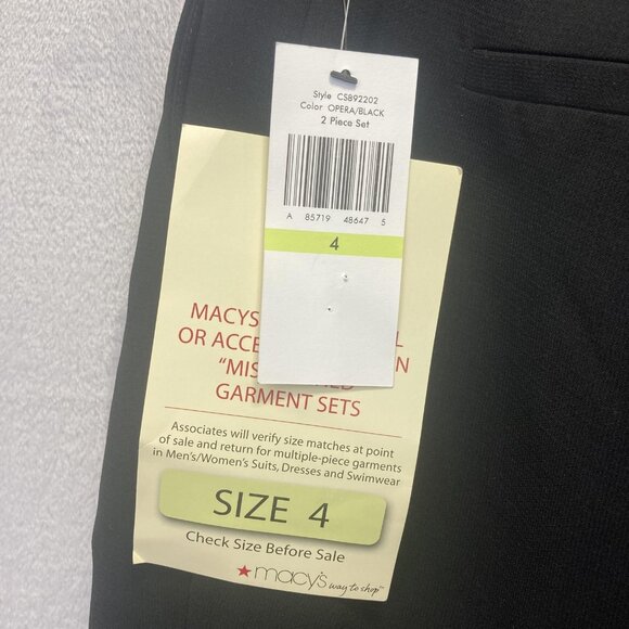 NWT Calvin Klein Wide Leg Dress Pants Womens 4P Petite Black Slacks Trousers - Picture 11 of 14